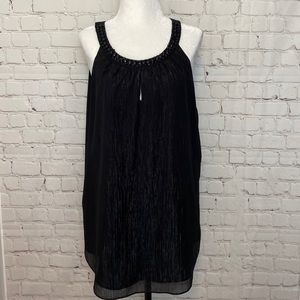 [RICKI'S] Black and Silver Shiny Dress Top Size Large